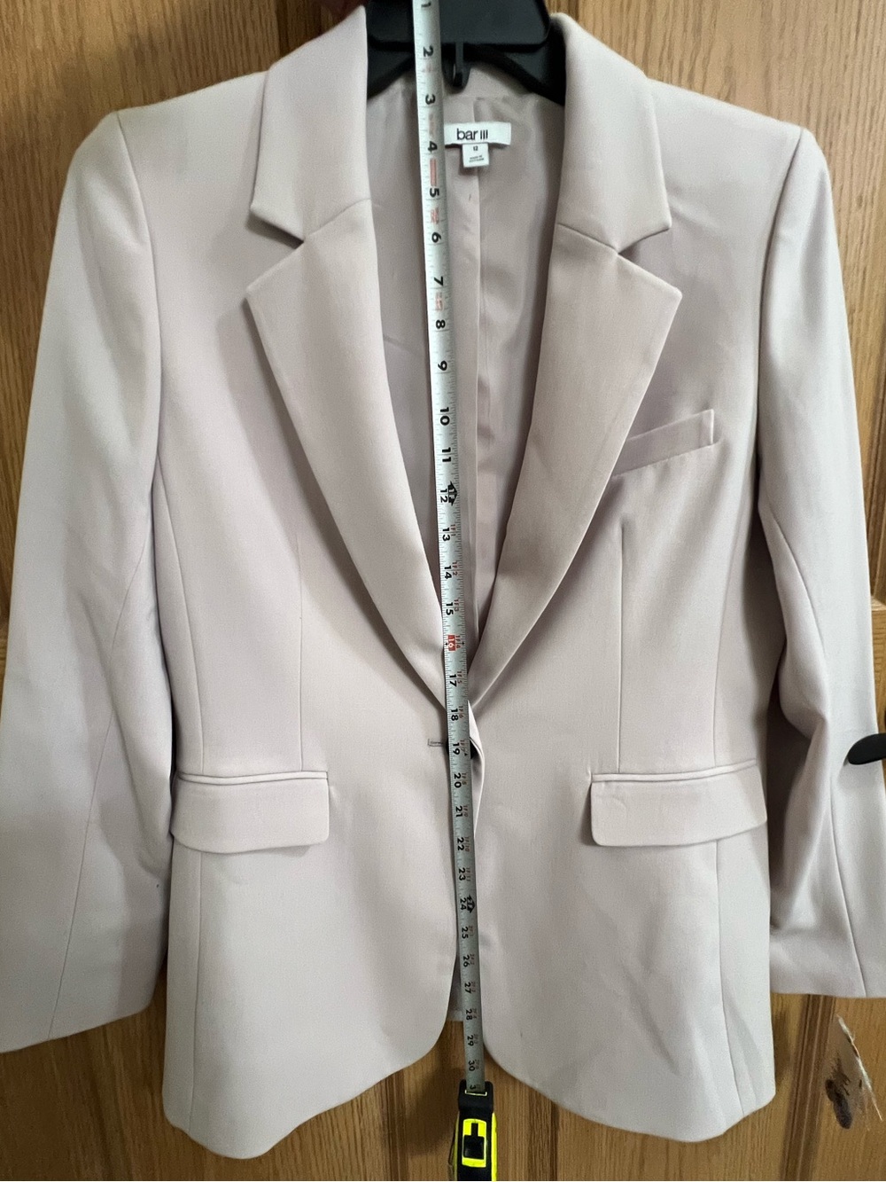 Bar III Pink Blazer Size 12 Tailored Stretch Workwear Career Chic Jacket - Picture 8 of 12